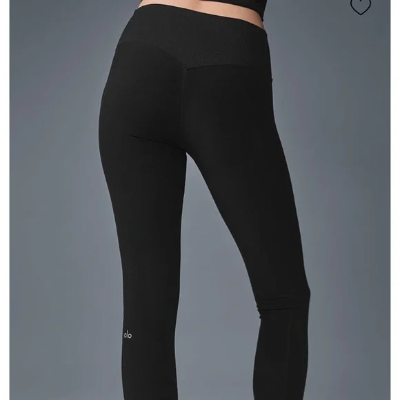 ALO Yoga Women’s Alosoft lounge leggings black extra small $114 XS - Picture 4 of 11